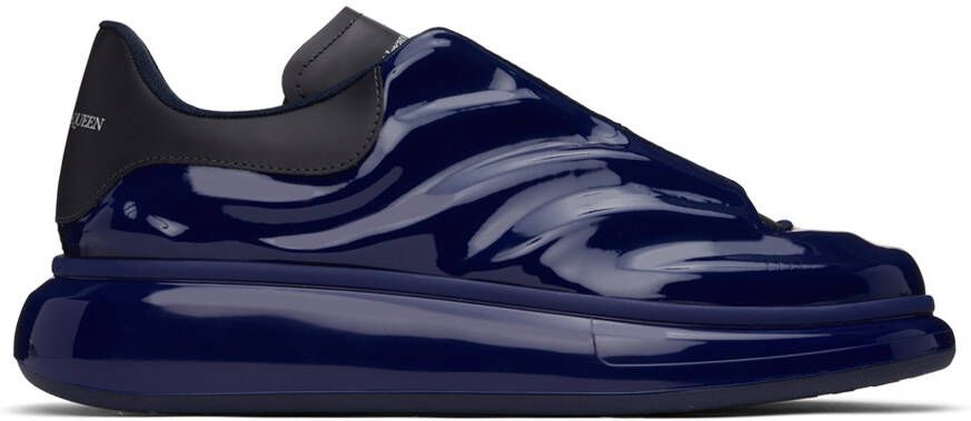 Alexander McQueen Navy Gloss Lux Sneakers - Picture 4