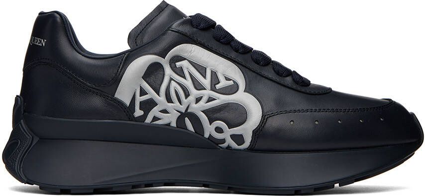 Alexander McQueen Navy Sprint Sneakers - Picture 4