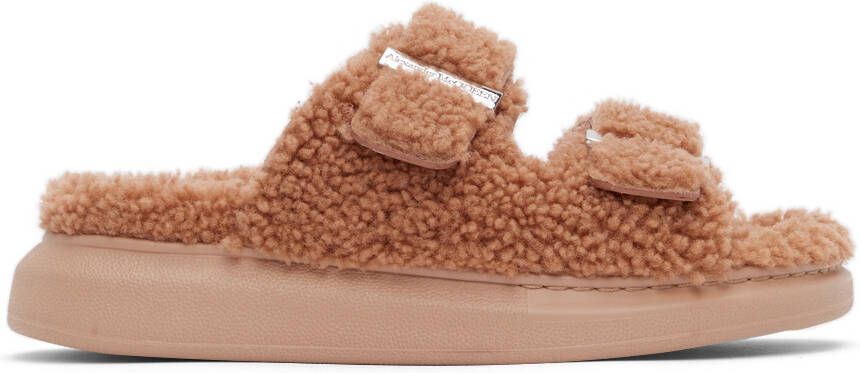 Alexander McQueen Pink Shearling Hybrid Sandals - Picture 5