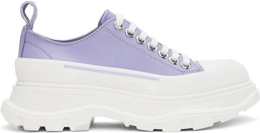 Alexander McQueen Purple Tread Slick Sneakers - Picture 5