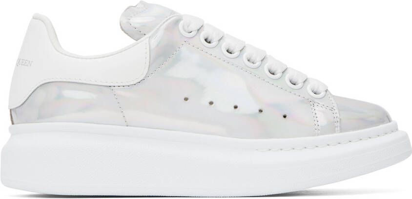 Alexander McQueen Silver Iridescent Sneakers - Picture 5