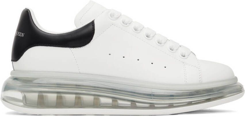 Alexander McQueen White & Black Oversized Sneakers - Picture 5