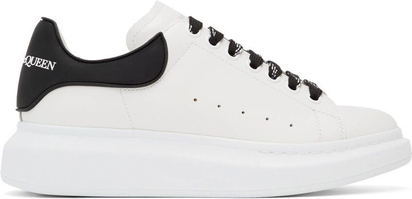 Alexander McQueen White & Black Oversized Sneakers - Picture 5