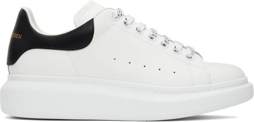 Alexander McQueen White & Black Oversized Sneakers - Picture 5