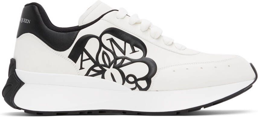 Alexander McQueen White & Black Sprint Sneakers