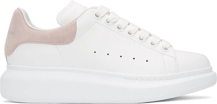 Alexander McQueen White & Pink Oversized Sneakers - Picture 5