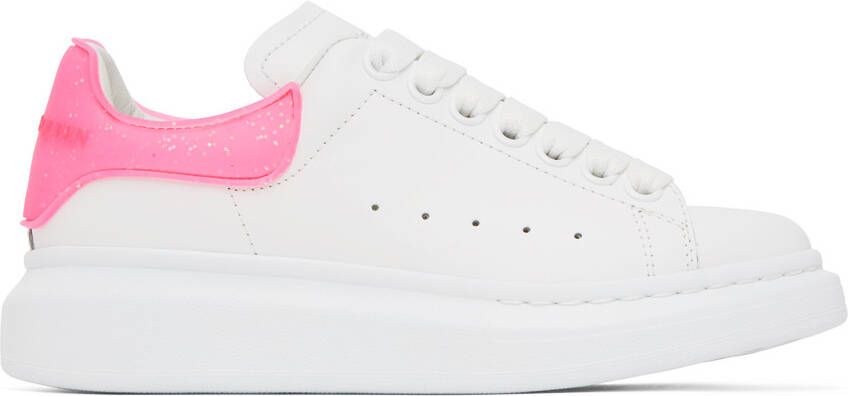 Alexander McQueen White & Pink Oversized Sneakers
