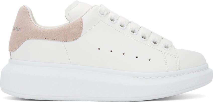 Alexander McQueen White & Pink Oversized Sneakers - Picture 5