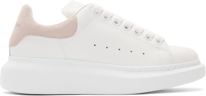 Alexander McQueen White & Pink Oversized Sneakers - Picture 4