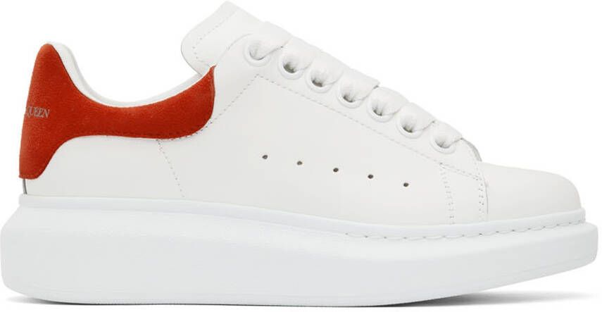 Alexander McQueen White & Red Oversized Sneakers - Picture 5