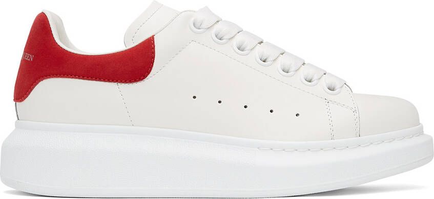 Alexander McQueen White & Red Oversized Sneakers - Picture 5