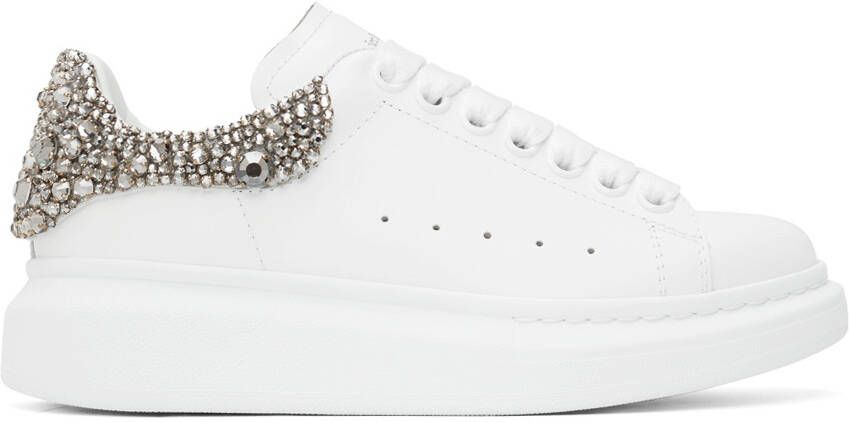 Alexander McQueen White & Silver Oversized Sneakers