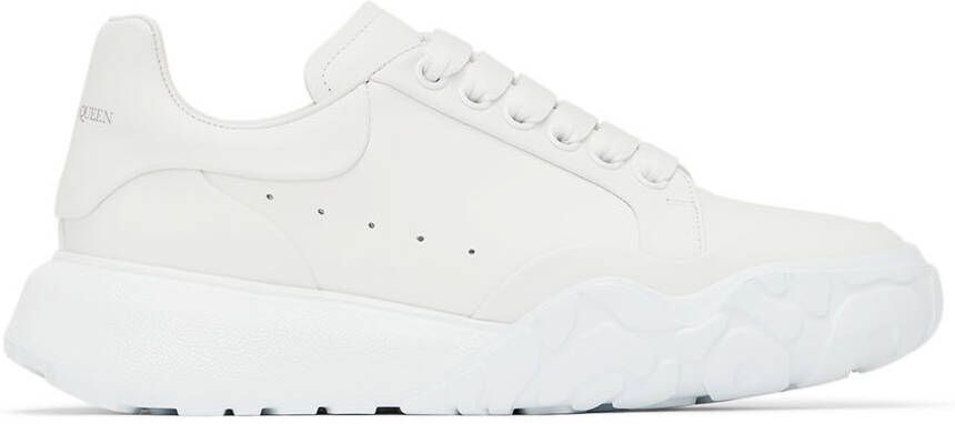 Alexander McQueen White Court Trainer Sneakers - Picture 5