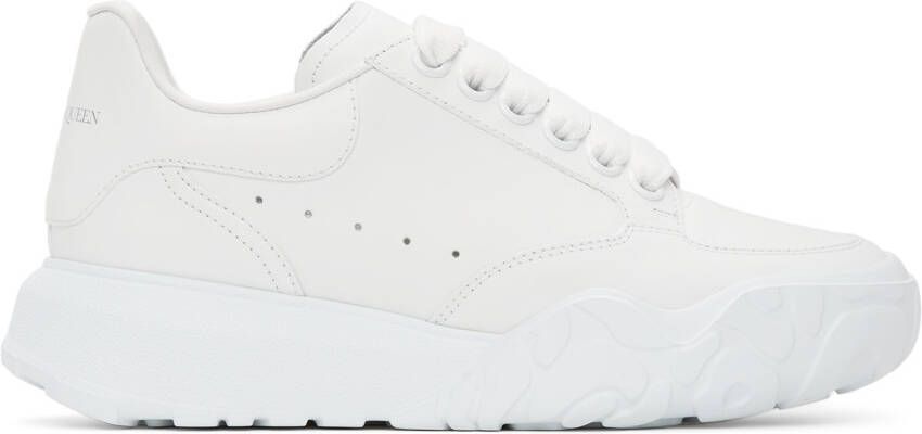 Alexander McQueen White Court Trainer Sneakers - Picture 4