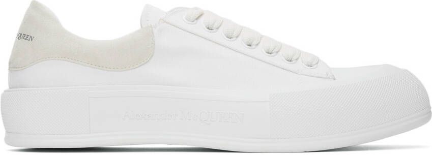 Alexander McQueen White Deck Lace-Up Plimsoll - Picture 5