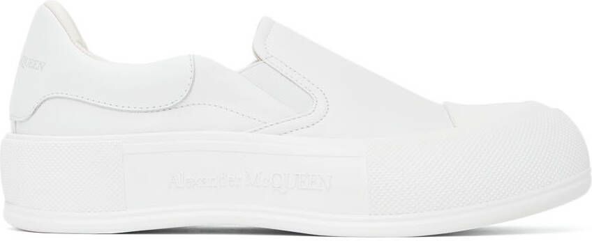 Alexander McQueen White Deck Skate Plimsoll Sneakers