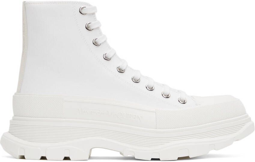 Alexander McQueen White High Tread Slick Sneakers - Picture 4