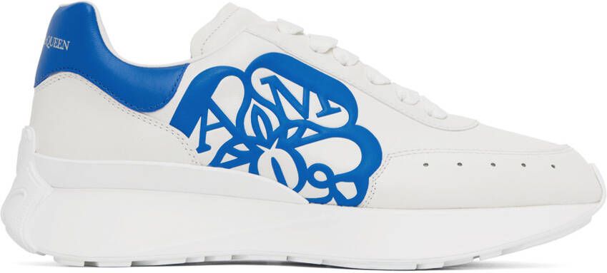 Alexander McQueen White Leather Sneakers - Picture 5