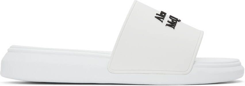 Alexander McQueen White Logo Pool Slides - Picture 4