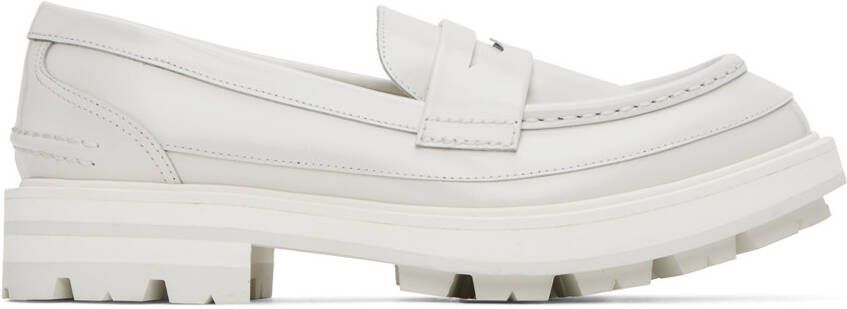 Alexander McQueen White Polished Loafers - Picture 5