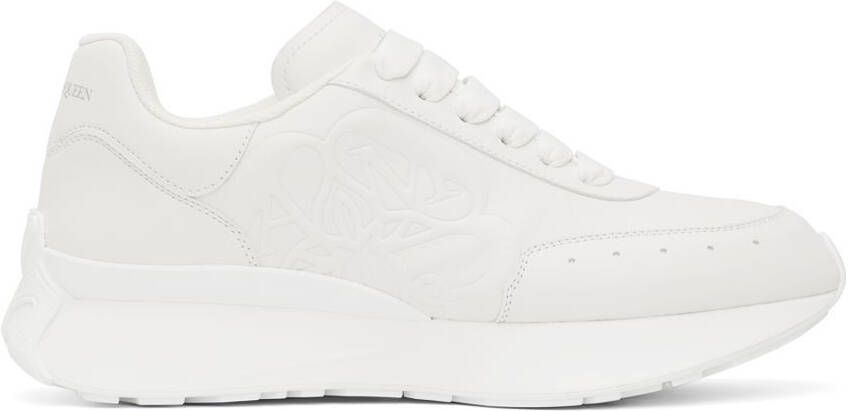 Alexander McQueen White Sprint Runner Sneakers - Picture 5