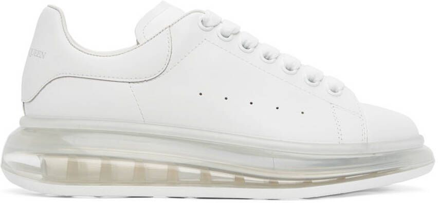 Alexander McQueen White Transparent Sole Oversized Sneakers - Picture 4