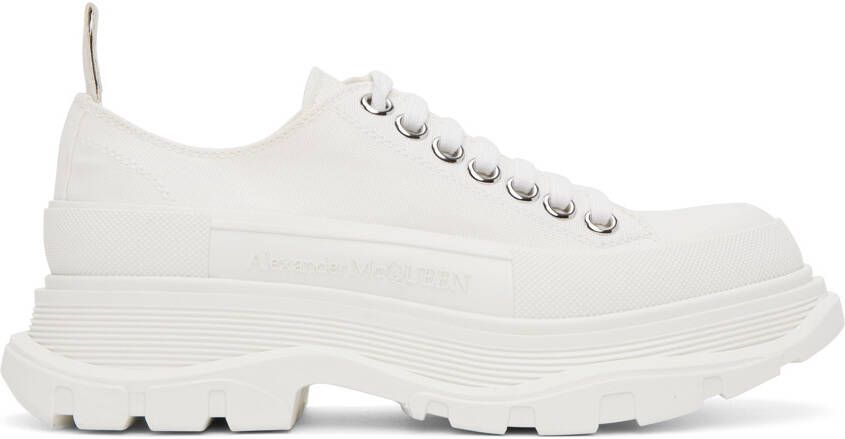 Alexander McQueen White Tread Slick Sneakers - Picture 5