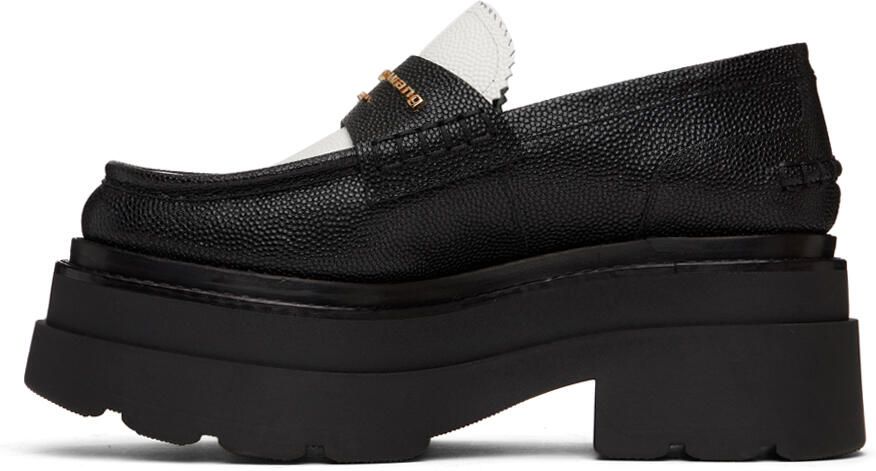 Alexander Wang Black & White Carter Loafers - Picture 3