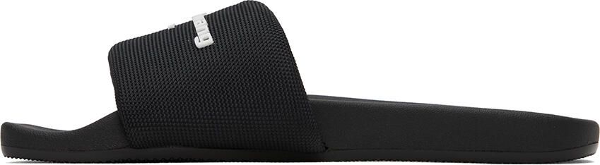 Alexander Wang Black AW Pool Slides - Picture 4
