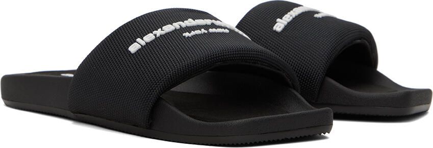Alexander Wang Black AW Pool Slides - Picture 2