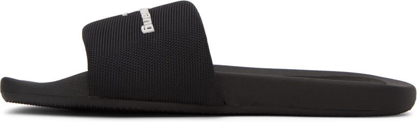 Alexander Wang Black AW Pool Slides - Picture 4