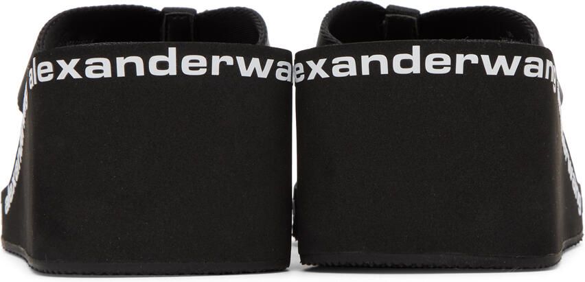 Alexander Wang Black Nylon AW Wedge Heeled Sandals