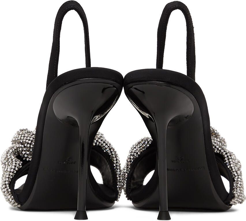 Alexander Wang Black Crystal Scrunchie Julie Heeled Sandals
