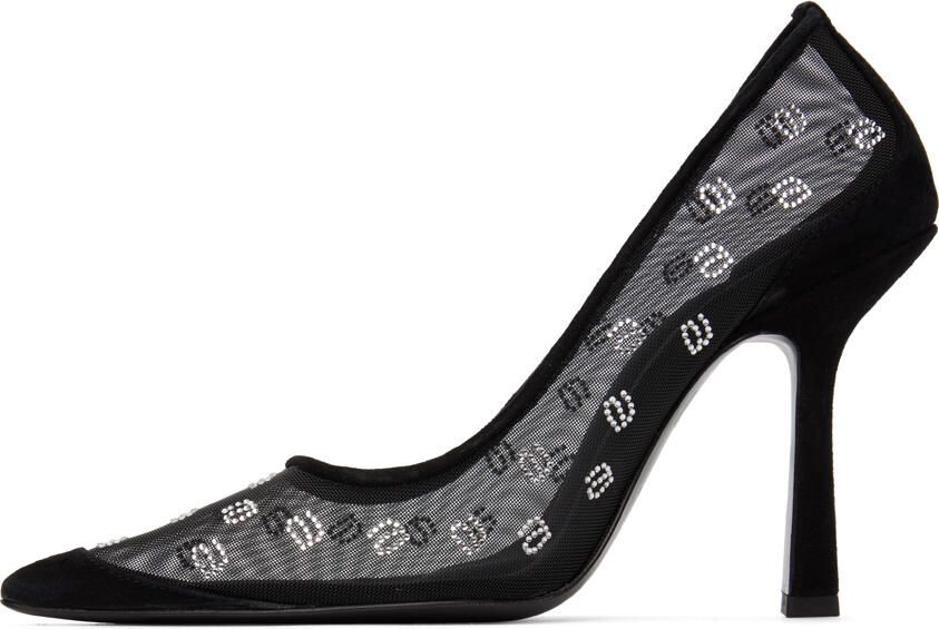 Alexander Wang Black Delphine 105 Crystal Heels - Picture 3