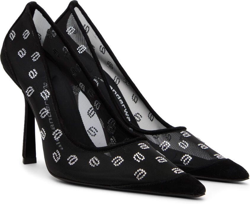 Alexander Wang Black Delphine 105 Crystal Heels - Picture 2