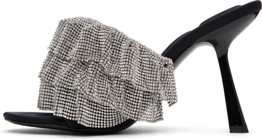 Alexander Wang Black Nala 105 Ruffle Heeled Sandals - Picture 3