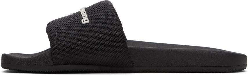 Alexander Wang Black Nylon Pool Slides - Picture 4