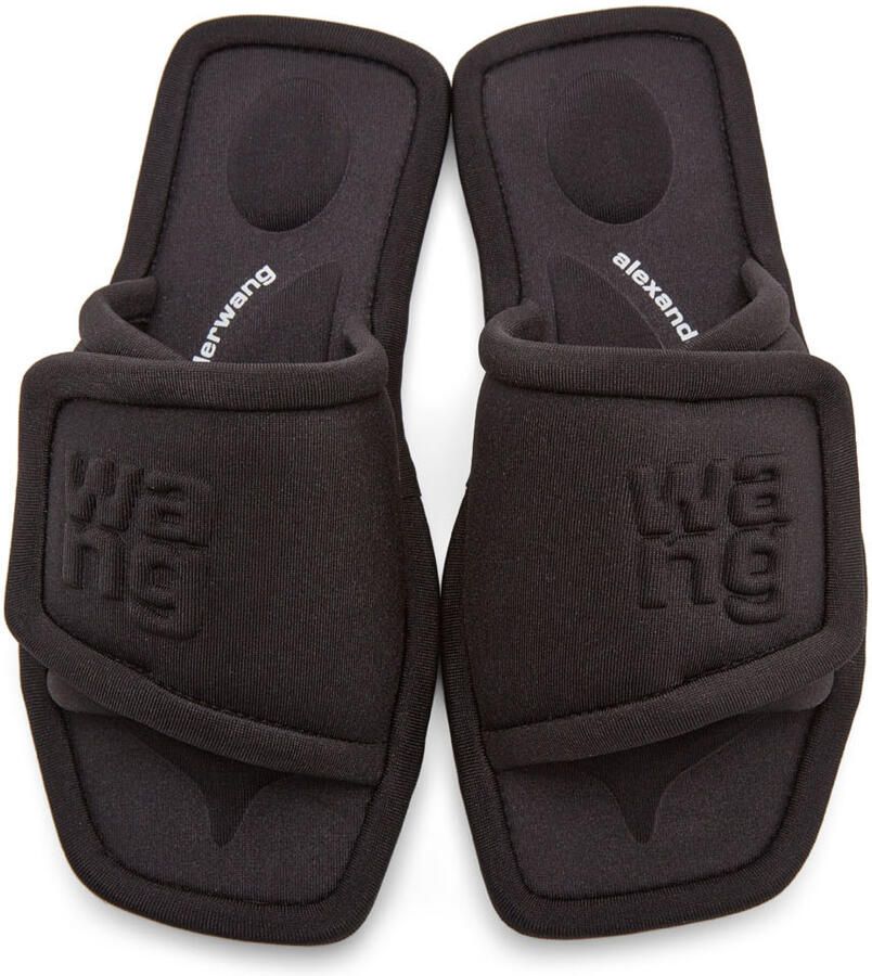 Alexander Wang Black Padded Lana Slippers