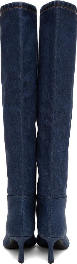 Alexander Wang Blue Slouch Boots - Picture 4