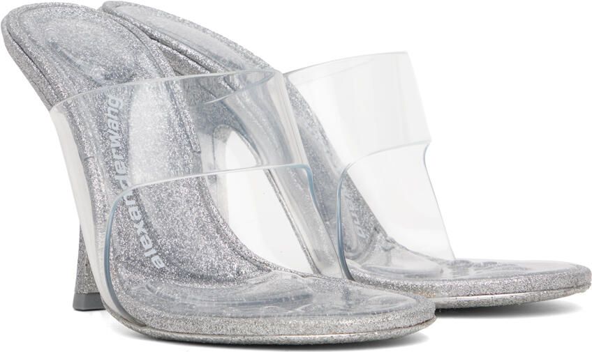 Alexander Wang Silver Nudie 105 Heeled Sandals