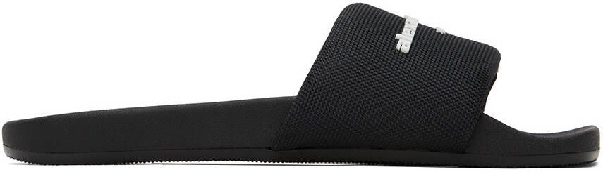 Alexander Wang Black AW Pool Slides - Picture 5