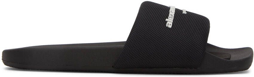 Alexander Wang Black AW Pool Slides - Picture 5
