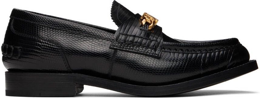 Alexander Wang Black Carter Embossed Loafers - Picture 5