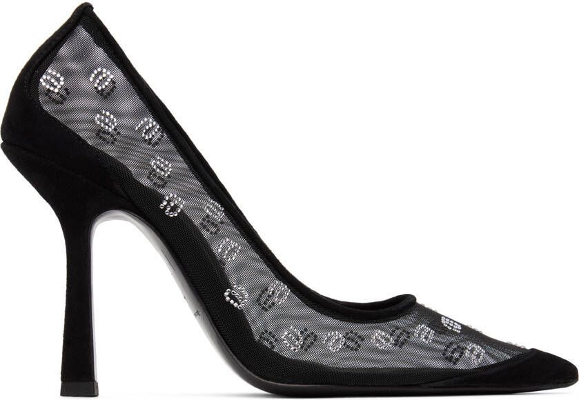 Alexander Wang Black Delphine 105 Crystal Heels - Picture 5