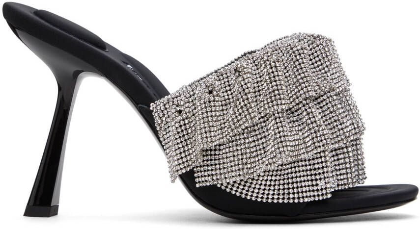 Alexander Wang Black Nala 105 Ruffle Heeled Sandals - Picture 5