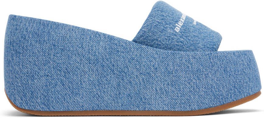 Alexander Wang Blue Taji Platform Heeled Sandals - Picture 4