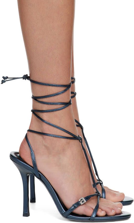 Alexander Wang Navy Lucienne 105 Strappy Sandals - Picture 5