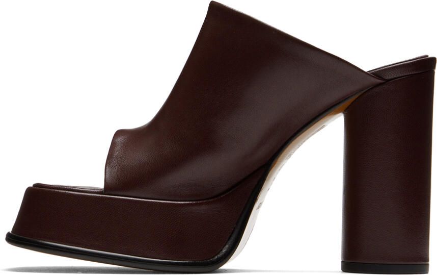 AMBUSH Brown Platform Mules - Picture 3