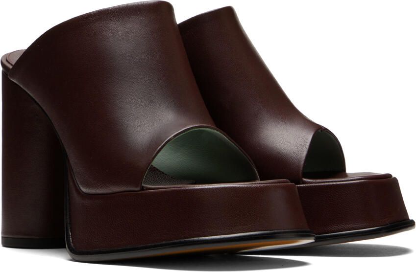 AMBUSH Brown Platform Mules - Picture 2