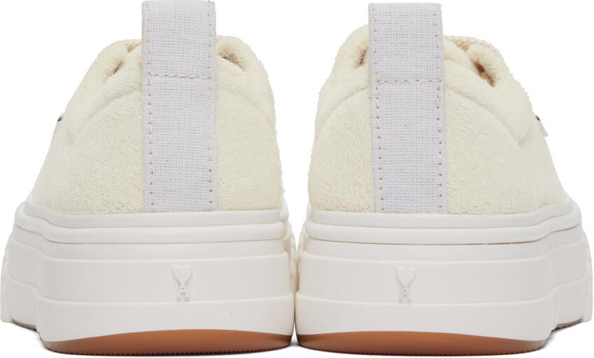 AMI Alexandre Mattiussi Beige Ami 1980 Platform Sneakers